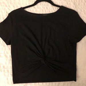 Black Knot Crop Top